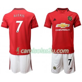 Camisolas de Futebol Manchester United Alexis 7 Criança Equipamento Principal 2019/20 Manga Curta